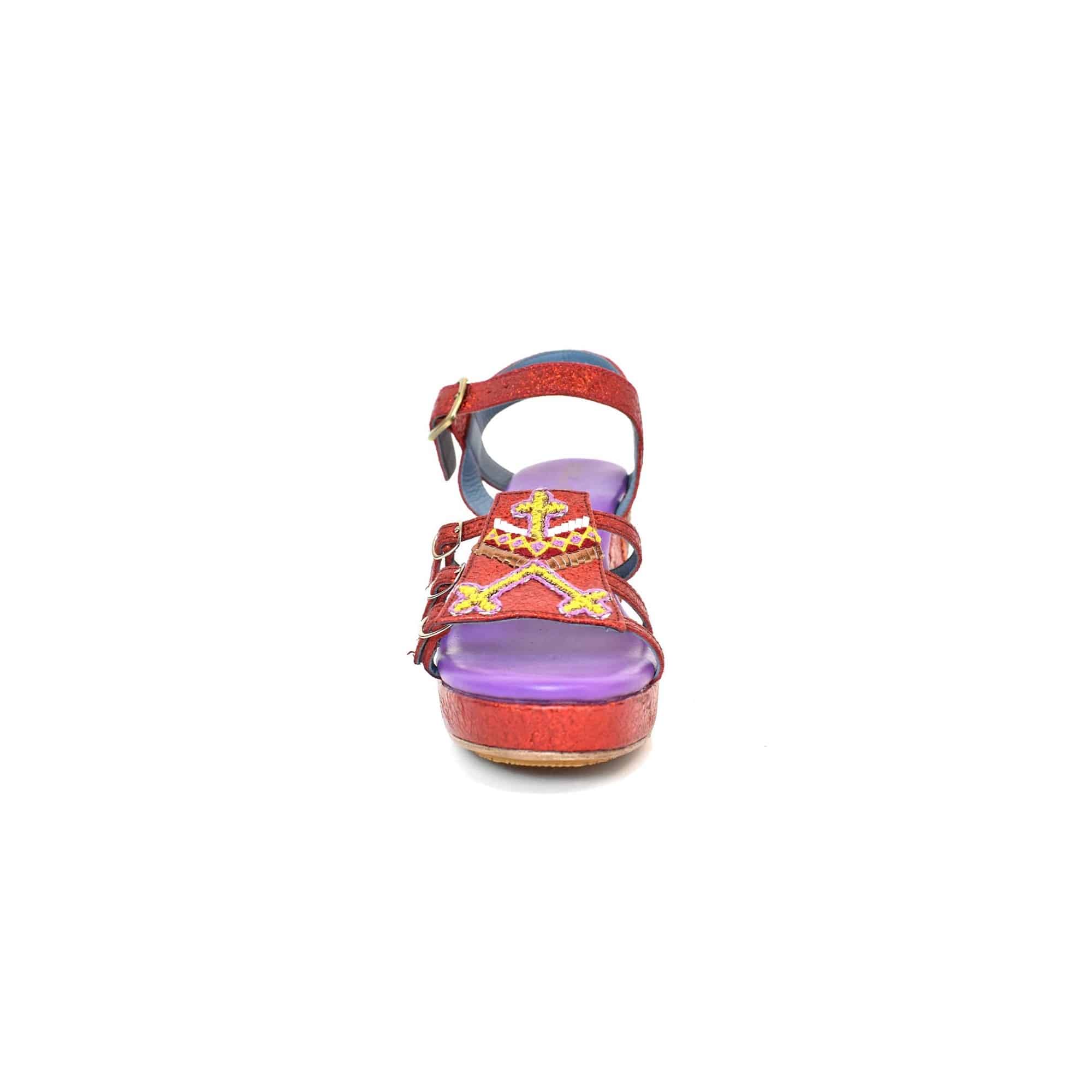 GOLD HOPPER splash poppy – front view displaying geometric tribal motif on the main strap