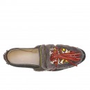 Meher KakaliaChaussures plates en cuir noir avec broderie et doublure chaude – Meher Kakalia