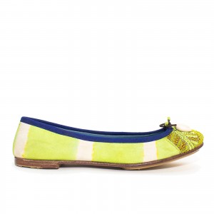 Bizi embroidered tie-dye ballet flat | Meher Kakalia