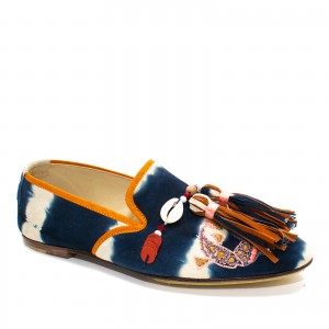 Lotus tie-dye suede moccasin | Meher Kakalia