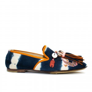 Lotus tie-dye suede moccasin | Meher Kakalia