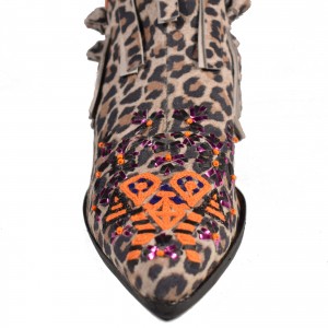 Embroidered Tani point heel boot | Meher Kakalia