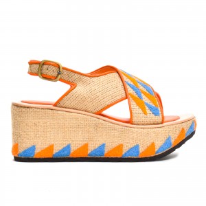 ss24 PONZA GEO BLOC - JUTE ORANGE