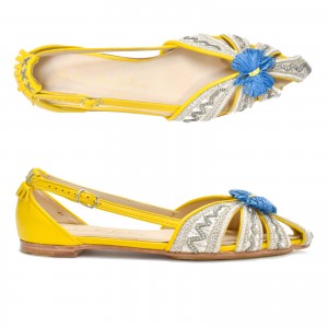 QUEEN DORIS SLINGBACK - CANARY/BAIKAL