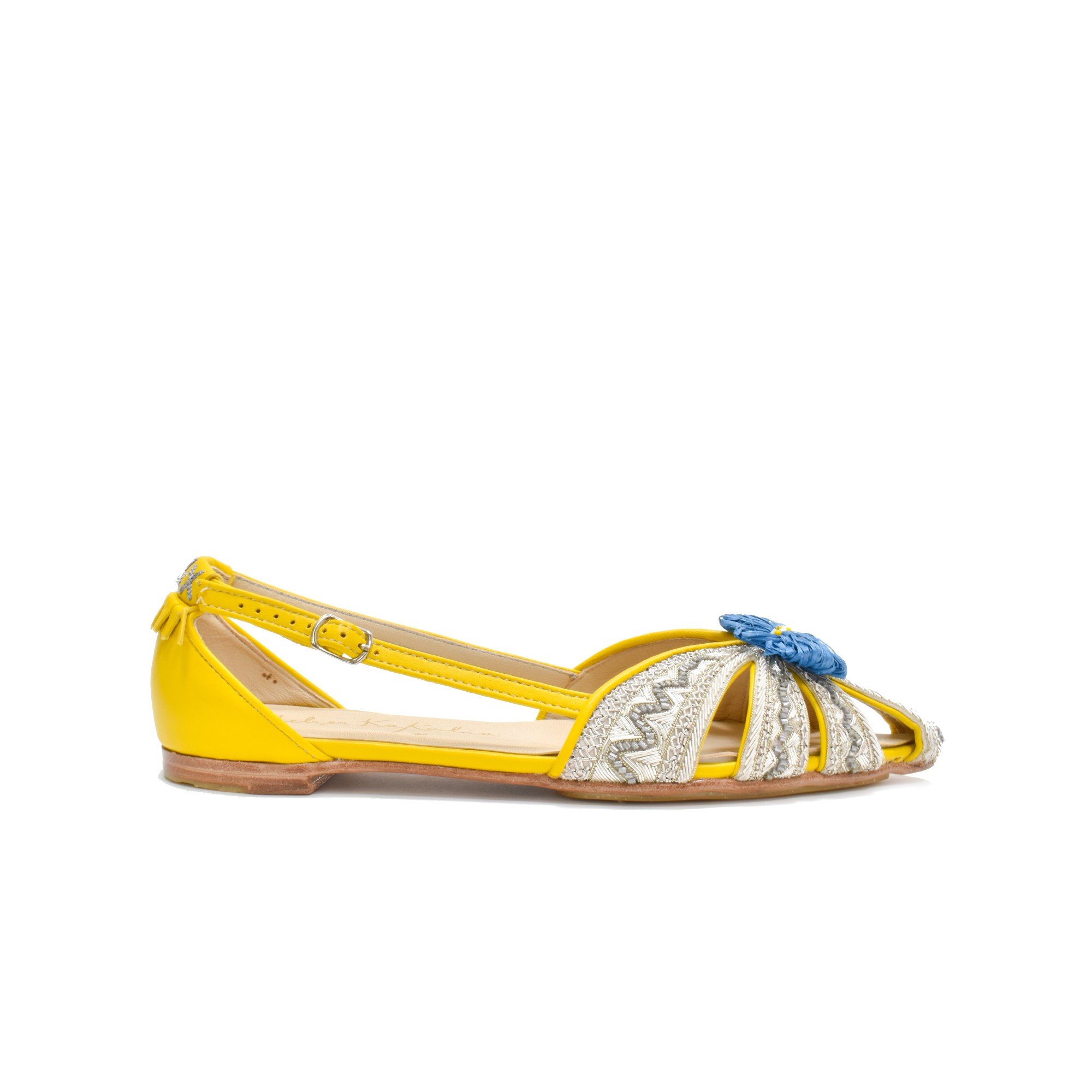 Meher Kakalia QUEEN DORIS SLINGBACK - CANARY/BAIKAL