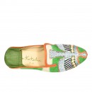 Meher KakaliaHandmade green moccasins with embroidery, eco-friendly, luxurious and perfect for home or evening wear.