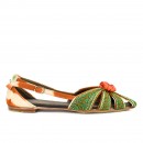 Meher KakaliaChic and elegant pointed slingbacks, hand-embroidered with intricate leather details, ideal for any formal event.