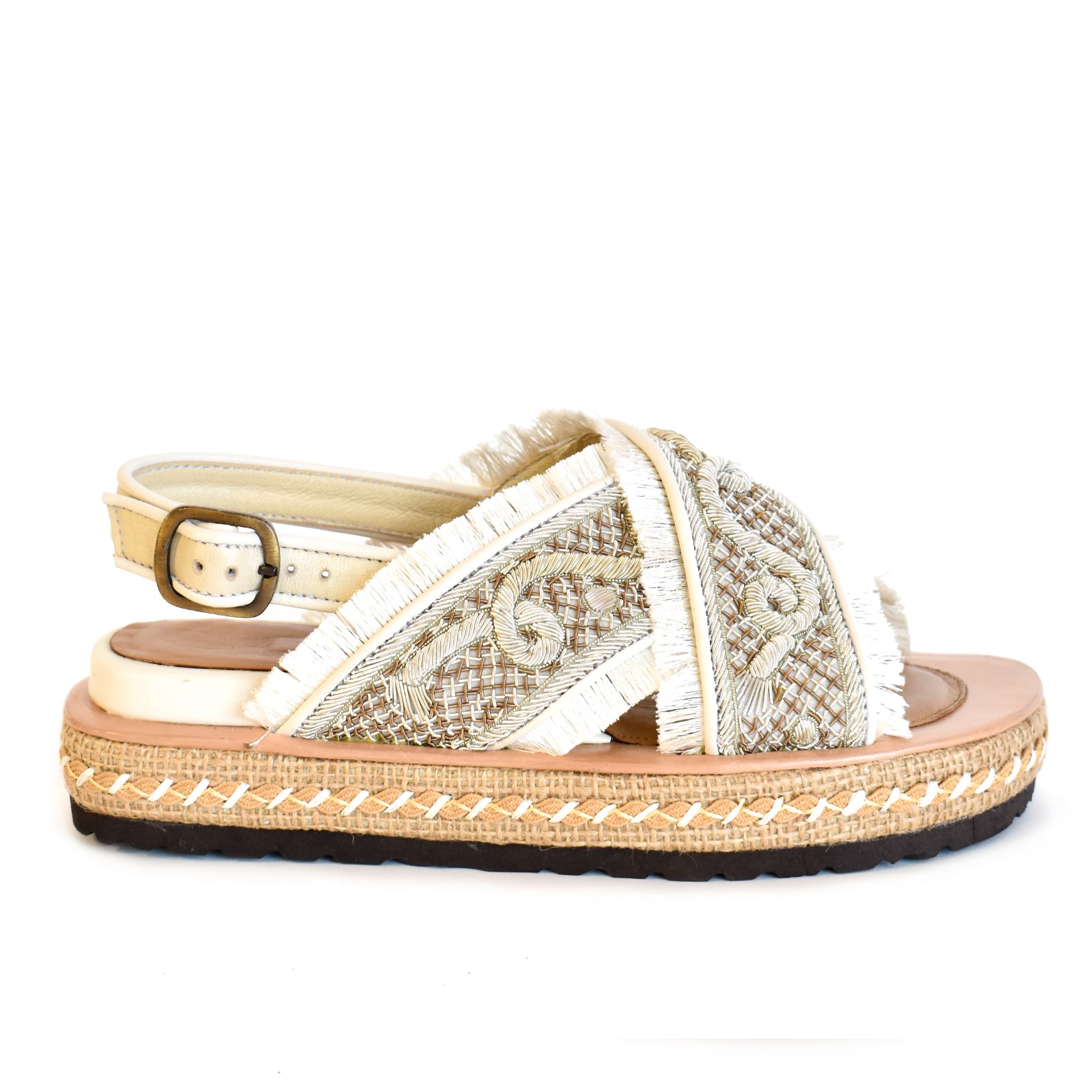 Eco-friendly leather sandals by Meher Kakalia, perfect for yacht outings and summer weddings.