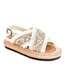 Meher KakaliaElegant handmade sandals for brides, featuring rope embroidery and jute platform for a wedding-ready look.