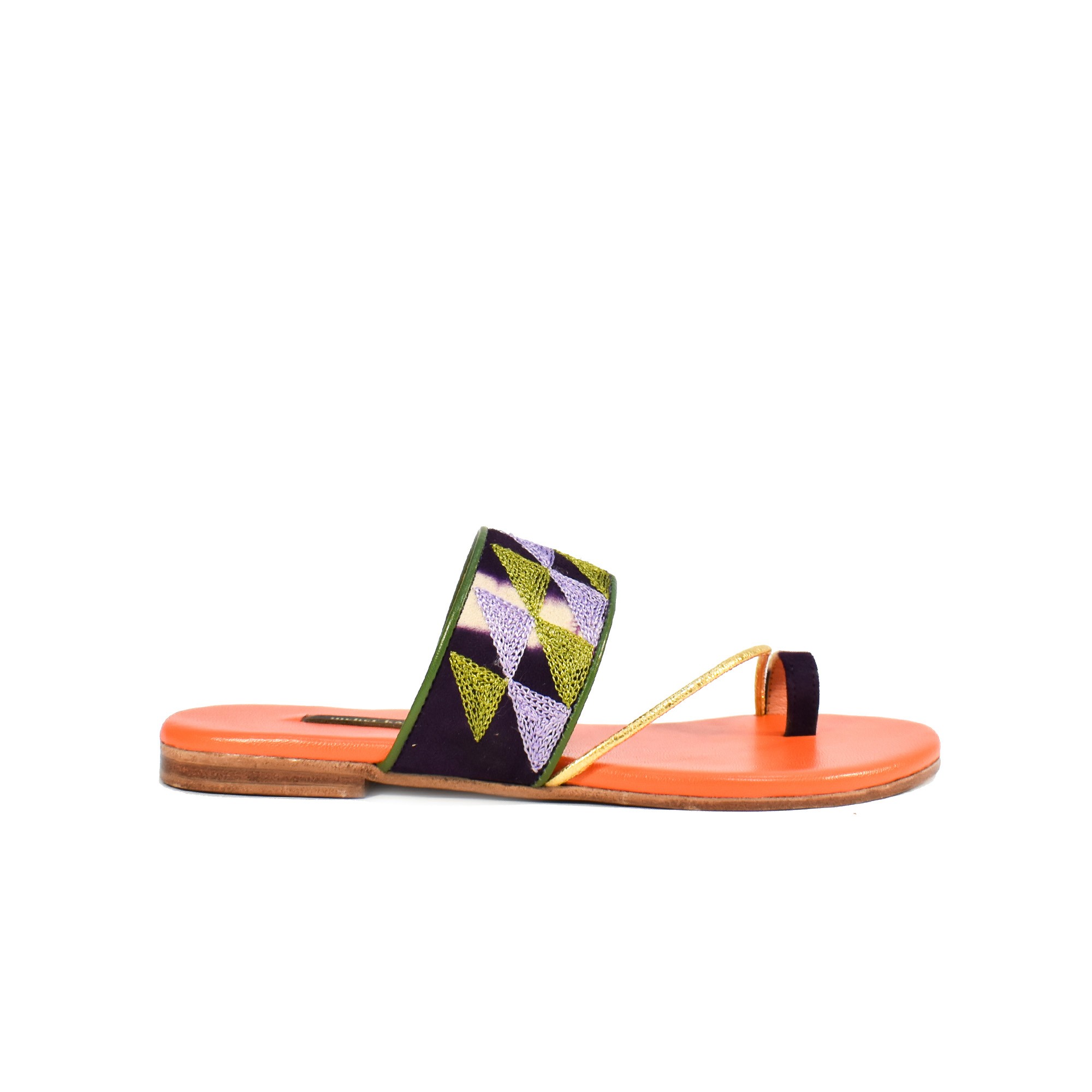 Meher Kakalia PERGAMON TOE RING SLIDE - TD PURPLE IVORY