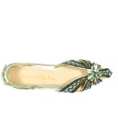 Meher KakaliaEmbroidered Slingback Shoes | QUEEN DORIS SLING-BACK sonic emerald–yukon | Meher Kakalia Footwear