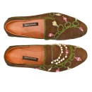 Meher KakaliaMeher Kakalia Jewel Moccasin – embroidered suede loafers with beads and pearls, top view