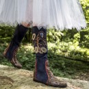 Meher KakaliaNANA Heel Boot in Velvet Red – Hand-Embroidered Women’s Ankle Boots | Meher Kakalia