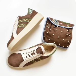 BIZI SNEAKER - suede toffee-olive