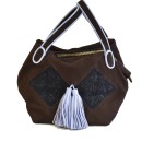 Meher KakaliaBunny Bag Nubuck Brown with Embroidery – Meher Kakalia