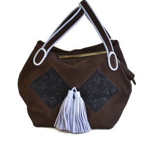 Meher Kakalia bags Bunny Bag Nubuck Brown with Embroidery – Meher Kakalia