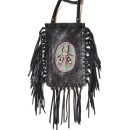 Meher KakaliaLimited-edition magma black fringe phone bag with embroidered insect motif (online exclusive)