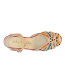 Meher KakaliaThese beautiful sandals feature eco-leather straps and vibrant embroidery, ideal for tropical vacations and beach parties.