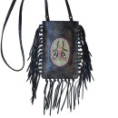 Meher KakaliaLimited-edition magma black fringe phone bag with embroidered insect motif (online exclusive)