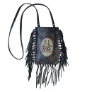 Meher KakaliaLimited-edition magma black fringe phone bag with embroidered insect motif (online exclusive)