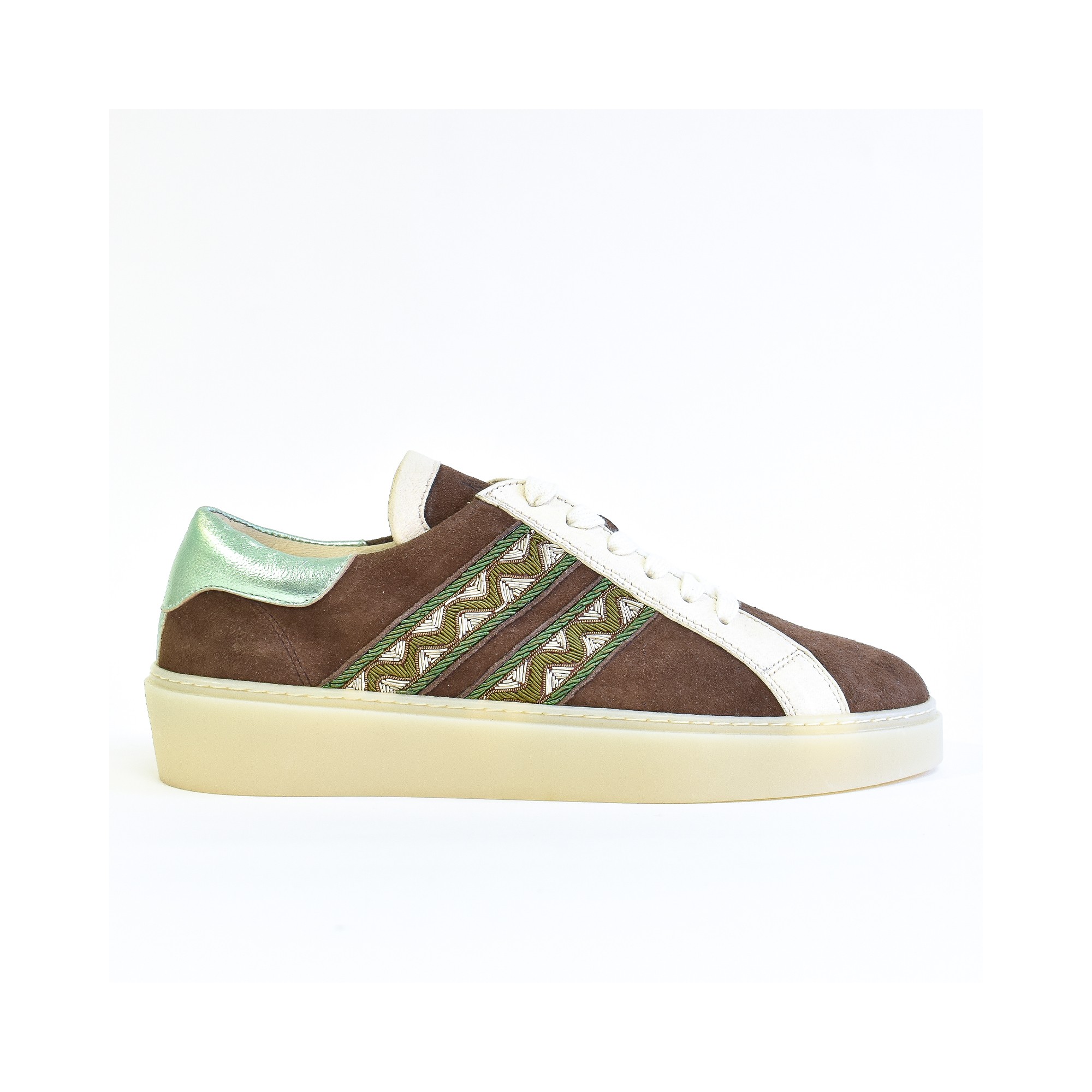 Meher Kakalia BIZI SNEAKER - suede toffee-olive