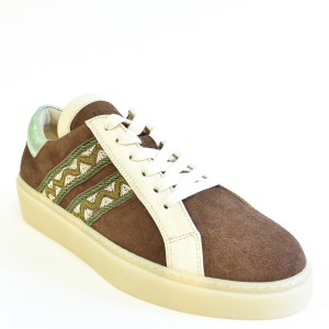 BIZI SNEAKER - suede toffee-olive