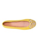 Meher KakaliaEmbroidered Leather Ballerina | BIZI BALLET – Classic canary-glare | Meher Kakalia Footwear