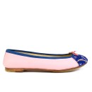 Meher KakaliaEmbroidered Leather Ballerina | BIZI BALLET – Classic lady pink–klein blue | Meher Kakalia Footwear