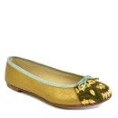 Meher KakaliaEmbroidered Leather Ballerina | BIZI BALLET – Classic lovato gold–olive gold | Meher Kakalia Footwear
