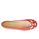 Meher KakaliaEmbroidered Leather Ballerina | BIZI BALLET – Classic red–red cream | Meher Kakalia Footwear