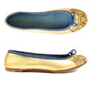 Meher KakaliaEmbroidered Leather Ballerina | BIZI BALLET – Classic sonic gold–tutankamun | Meher Kakalia Footwear