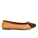 Meher KakaliaMeher Kakalia EDEN BALLERINA Classic camel-bronze embroidered leather shoe