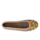 Meher KakaliaEmbroidered Leather Ballerina | EDEN BALLET – Classic olive–khaki | Meher Kakalia Footwear