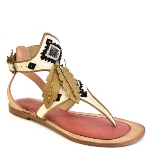 Meher Kakalia home FLOWER MOON SANDAL – Regular Polar White | Embroidered Leather Sandals | Meher Kakalia Footwear