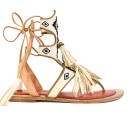Meher KakaliaFLOWER MOON SANDAL – Tall Polar White | Lace-Up Embroidered Leather Sandals | Meher Kakalia Footwear