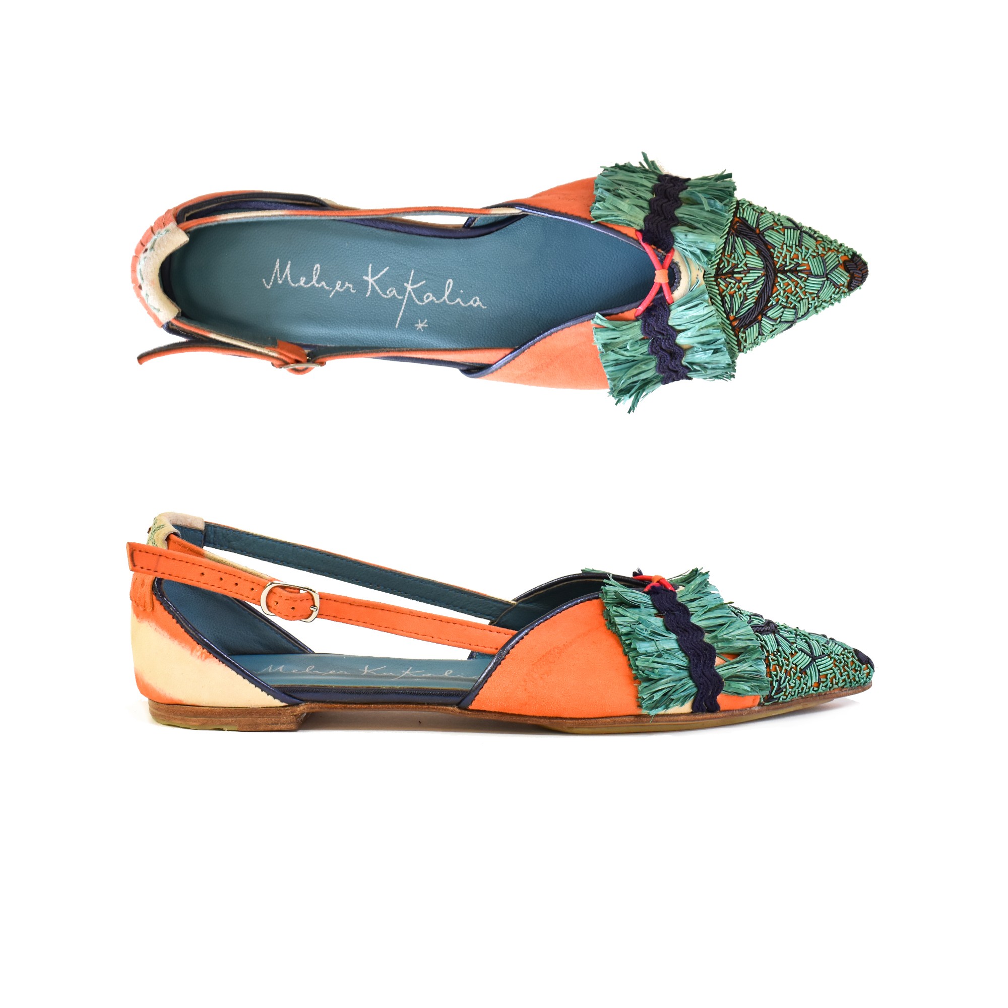 Meher Kakalia Embroidered Slingback Shoes | GRETA SLINGBACK td sorbet–bahar | Meher Kakalia Footwear