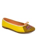 Meher KakaliaKIPLING BALLET Canary-Ochre | Yellow Elephant Embroidered Ballerina Flats | Meher Kakalia Footwear