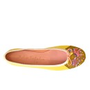 Meher KakaliaKIPLING BALLET Canary-Ochre | Yellow Elephant Embroidered Ballerina Flats | Meher Kakalia Footwear