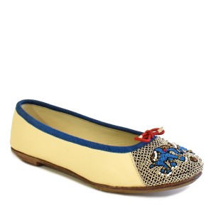 KIPLING BALLET Cream-Milk | Cream Elephant Embroidered Ballerina Flats | Meher Kakalia Footwear