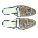 Meher KakaliaKIPLING MULE Magma White-Milk | Luxury White Embroidered Slide Shoes | Meher Kakalia