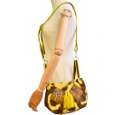 Meher KakaliaTie-dye leather shoulder bag with hand-embroidered elephant panels