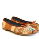 Meher KakaliaMARRAKESH BALLERINA TD Hawaiian Sands | Embroidered Leather Ballerina Flats | Meher Kakalia Footwear