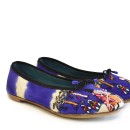 Meher KakaliaMARRAKESH BALLERINA TD Yves Ivory | Blue Embroidered Ballet Flats | Meher Kakalia Footwear