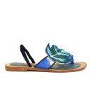 Meher KakaliaEmbroidered Slingback Sandals | PALM SLING BACK td ivory blue-fiji | Meher Kakalia Footwear