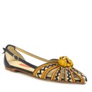 Meher KakaliaEmbroidered Slingback Shoes | QUEEN DORIS SLING-BACK sonic sapphire–saffron | Meher Kakalia Footwear