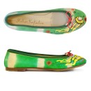 Meher KakaliaBallet Flats | TETHYS BALLERINA Green Tie-Dye Ballet Flats | Meher Kakalia Footwear