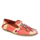 Meher KakaliaPink moccasins for women with embroidered jellyfish detail